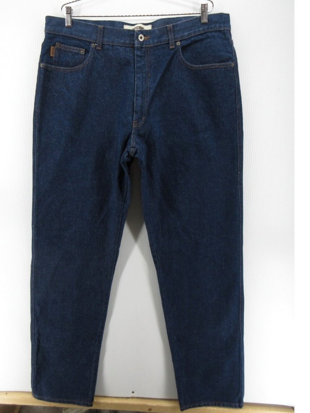 VINTAGE Moschino Jeans 40 Straight Denim Classic Pants 90s Italy 40X34